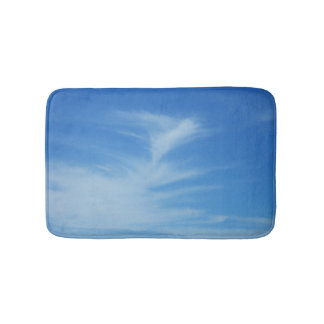 Alfombrilla De Baño Cielo azul con nubes blancas resumen foto natural