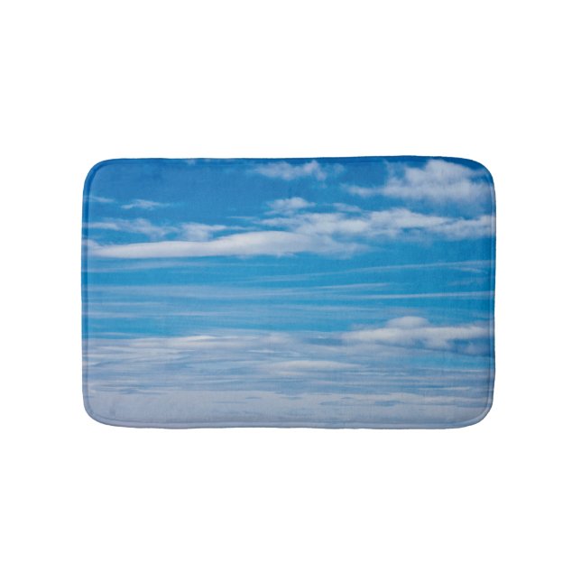 Alfombrilla De Baño Cielo azul con ondas en la nube (Anverso)