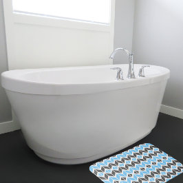 Alfombrilla De Baño Cielo Azul Moderno Gris Oscuro Geométrico Espina d