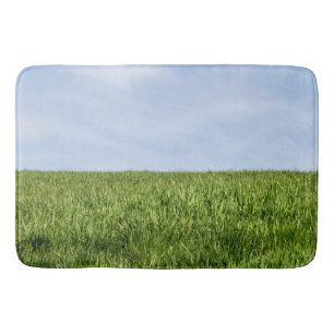 Alfombrilla De Baño Cielo Azul Y Grasa Verde (El Día De La Tierra Es T