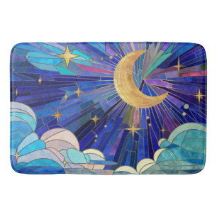 Alfombrilla De Baño Cielo nocturno - Mosaico de arte digital