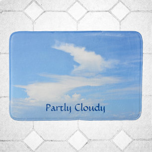 Alfombrilla De Baño Cielo parcialmente nublado con un Personalizable e