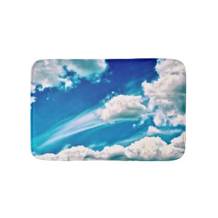Alfombrilla De Baño Cielos de cielo azul de Bath Mat Blue Cloudy