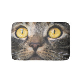 Alfombrilla De Baño Cierre de gato con ojos amarillos
