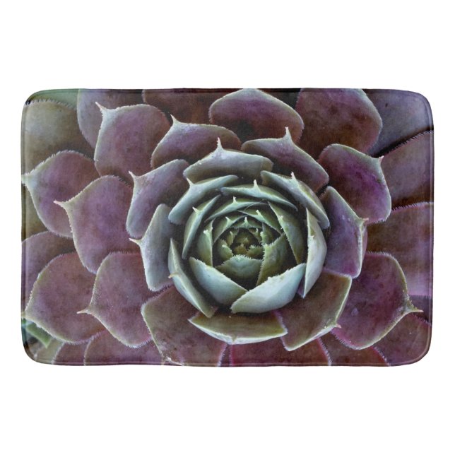 Alfombrilla De Baño Cierre Purple Succulent (Anverso)