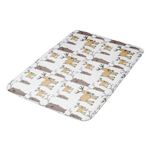 Alfombrilla De Baño Ciervo Macho Cute Alce Dibujado a Mano