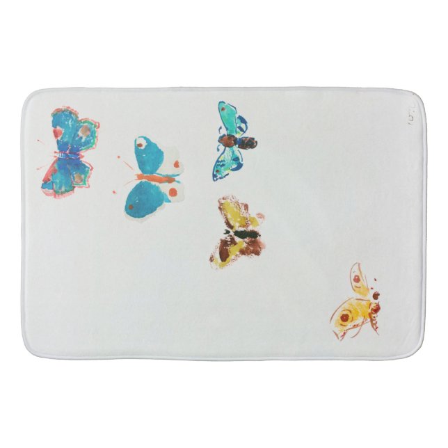 Alfombrilla De Baño Cinco mariposas, Redon (Anverso)