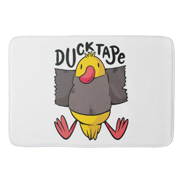 Alfombrilla De Baño Cinta de Pato Divertida (Anverso)
