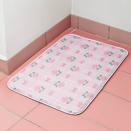Alfombrilla De Baño Cinta de plástico y rosa Rosa de Coquette