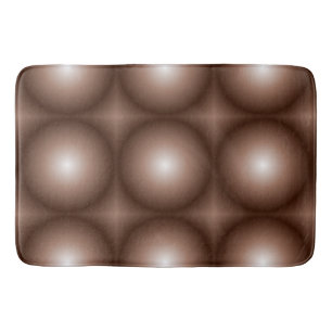 Alfombrilla De Baño Círculo geométrico 3D Círculo oscuro Mocha marrón 