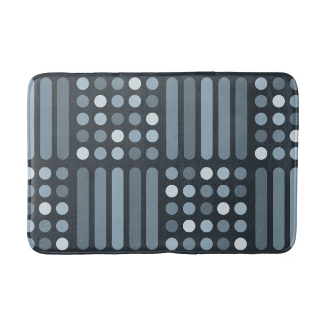 Alfombrilla De Baño Círculos modernos de mediados del siglo (Anverso)