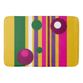 Alfombrilla De Baño círculos y rayas negrita moderno