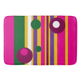 Alfombrilla De Baño círculos y rayas negrita moderno