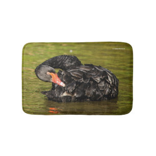 Alfombrilla De Baño Cisne negro en el estanque