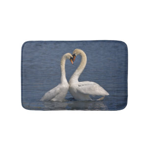 Alfombrilla De Baño Cisnes en estera de baño del amor