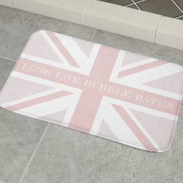 Alfombrilla De Baño Cita divertida unión rosada Jack Bandera Bath Mat