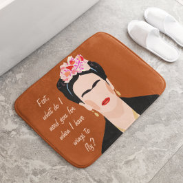 Alfombrilla De Baño Cita inspiradora de mujeres del Ilustracion Frida 