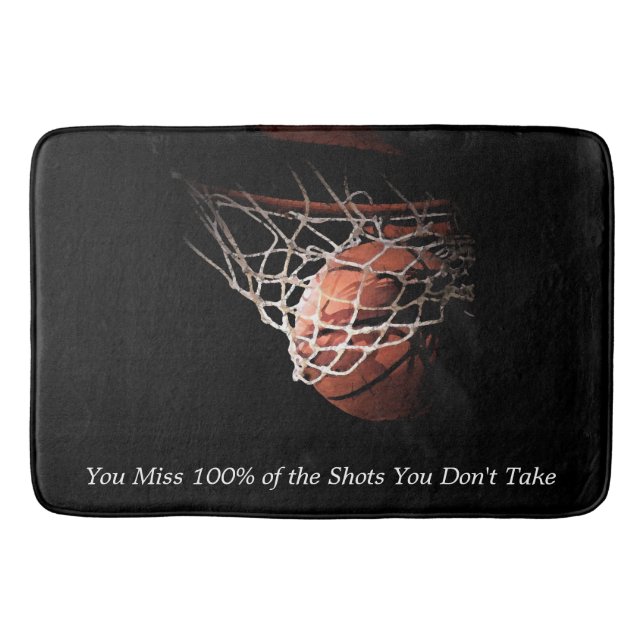 Alfombrilla De Baño Cita motivadora Baloncesto (Anverso)