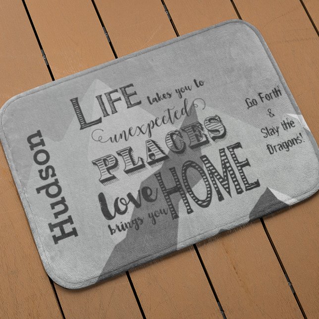 Alfombrilla De Baño Citas inspiradoras Sala de chicos de montaña (Subido por el creador)