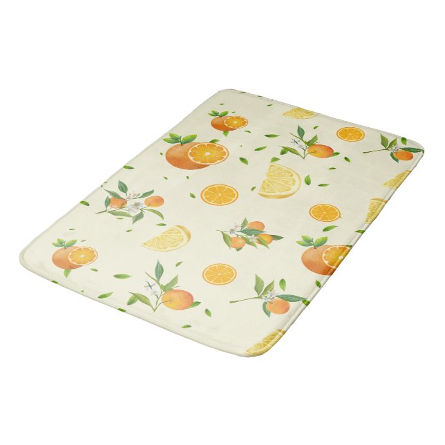 Alfombrilla De Baño Cítricos Tropicales SUMMER Naranja Lemon Slice (Angular)