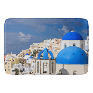 Alfombrilla De Baño Cityscape de Santorini, Grecia