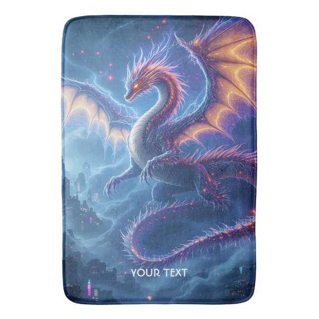 Alfombrilla De Baño Ciudad del Dragón Azul (Frente vertical)