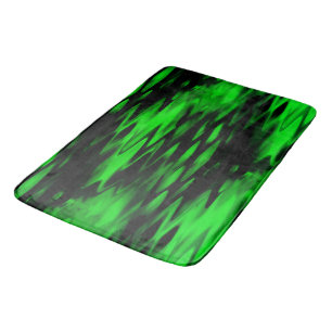 Alfombrilla De Baño Cizzag abstracto de formación de negro y verde man