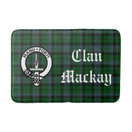 Alfombrilla De Baño Clan Mackay Escudo Badge & Tartán