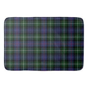 Alfombrilla De Baño Clan MacKenzie Plaid Green Purple Check Tartan
