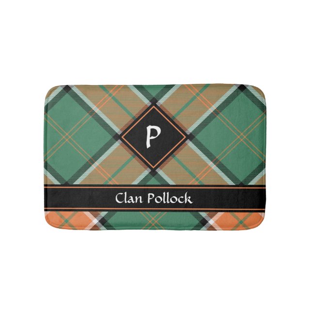 Alfombrilla De Baño Clan Pollock Tartan Bath Mat (Anverso)