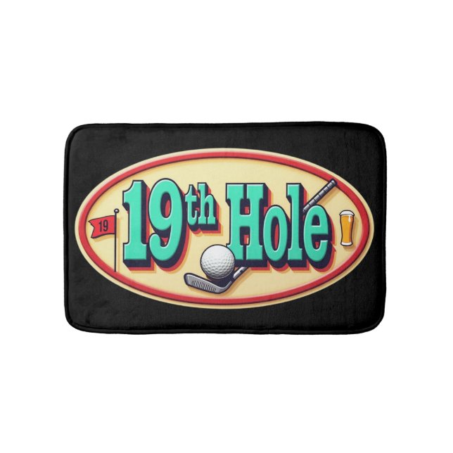 Alfombrilla De Baño Clásico 19º Hole Golf Bathroom Fun (Anverso)