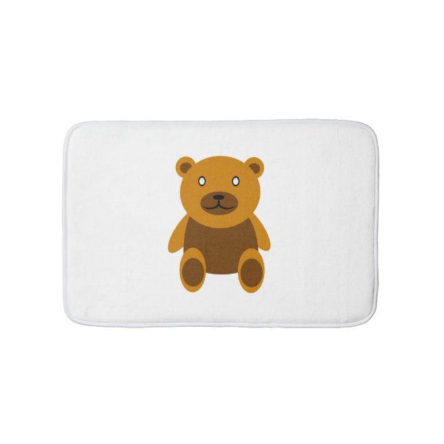 Alfombrilla De Baño Clásico de teddybear marrón (Anverso)