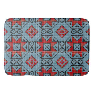 Alfombrilla De Baño Clásico de vintage geométrico de moda mono