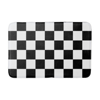 Alfombrilla De Baño Clásico negro y blanco revisado