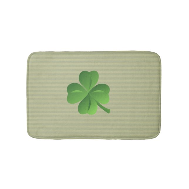 Alfombrilla De Baño Clásico Trendy Irish Lucky Shamrock (Anverso)