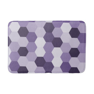 Alfombrilla De Baño Clásicos de Lavendar Geométrico Hexagonal