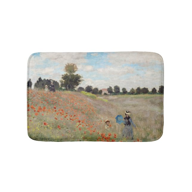 Alfombrilla De Baño Claude Monet - Campo de amapola (Anverso)