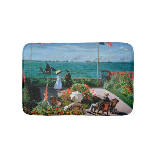 Alfombrilla De Baño Claude Monet el la terraza en Sainte-Adresse,