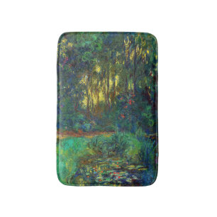 Alfombrilla De Baño Claude Monet - Esquina de un estanque con naves ac