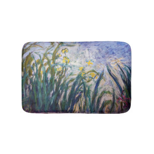 Alfombrilla De Baño Claude Monet - Irlandeses amarillos y morados