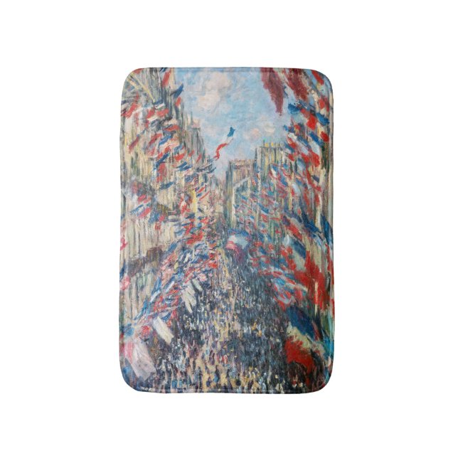 Alfombrilla De Baño Claude Monet - La Rue Montorgueil - París (Frente vertical)