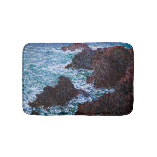 Alfombrilla De Baño Claude Monet - Las rocas en Belle-Ile, Costa Salva