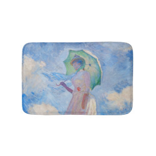 Alfombrilla De Baño Claude Monet - Mujer con Parasol a la izquierda