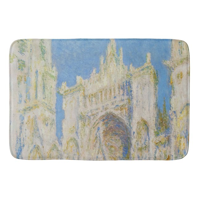 Alfombrilla De Baño Claude Monet Rouen Cathedral Portal Morning Light (Anverso)