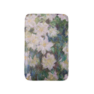 Alfombrilla De Baño Claude Monet - White Clematis