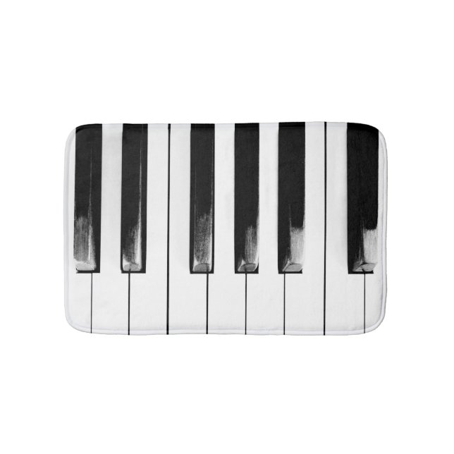 Alfombrilla De Baño Claves de piano viejas (Anverso)