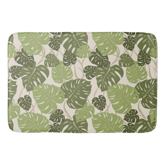 Alfombrilla De Baño Cliff Hanger Hawai Tropical Monstera Leaf (Anverso)