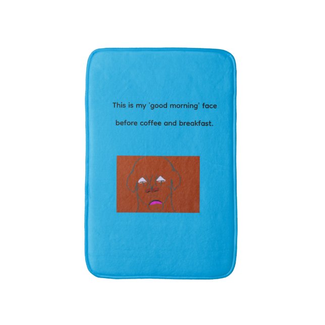 Alfombrilla De Baño Clown-Faced Dog Cartoon Sketch (Frente vertical)