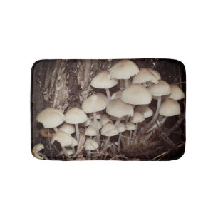 Alfombrilla De Baño Clúster de hongos salvajes blancos