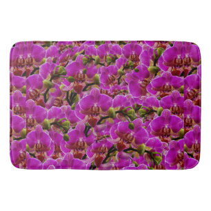 Alfombrilla De Baño Clústers radiantes: La Sinfonía Magenta Orquídea,
